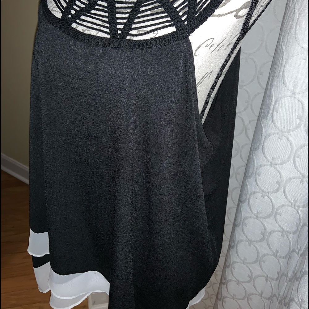 Layered Top with cutouts at neck